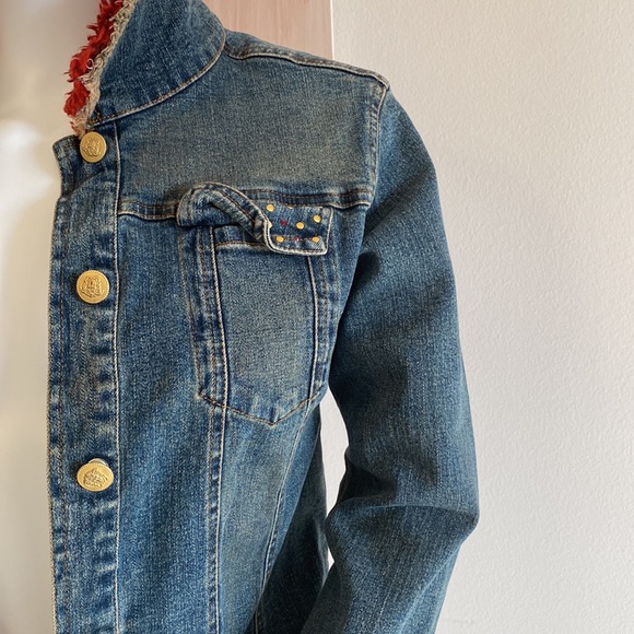 VERSACE jeans jacket Womens size,2/4, Kids 10 EU 140 streach - Picture 3 of 10